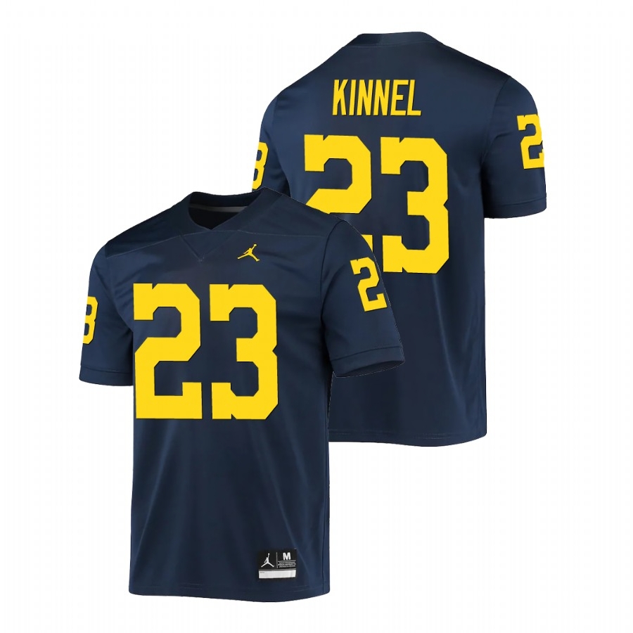 Michigan Wolverines Men's NCAA Tyree Kinnel #23 Navy Game College Football Jersey OYY4049BU
